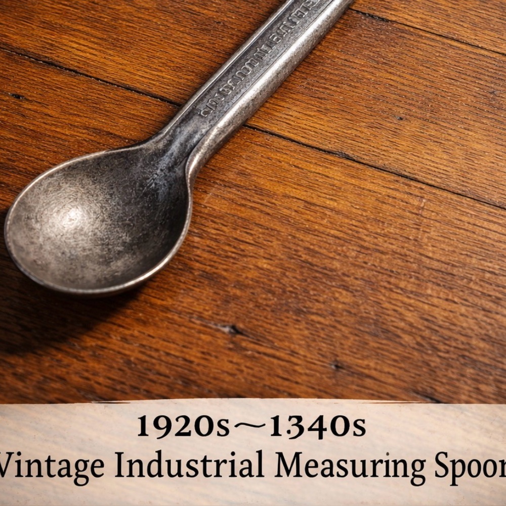 🌸 1920s–1940s Rare Vintage Industrial Measuring Spoon